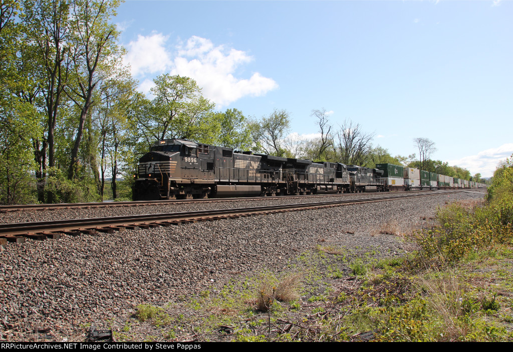 NS 9896 takes train 25G west through Cove PA